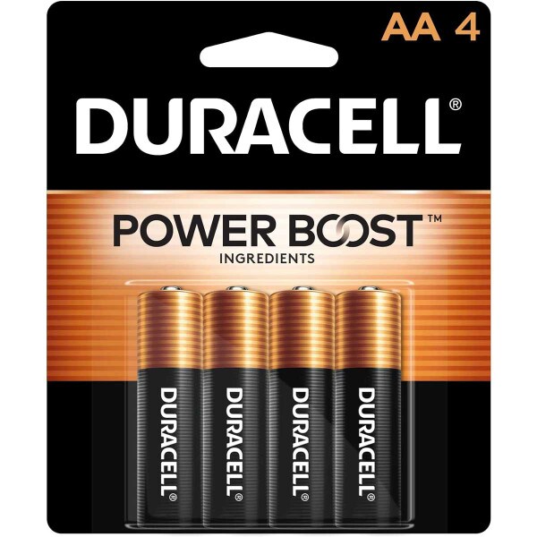 Duracell AA Batteries with Power Boost Ingredients, 4 Count Pack